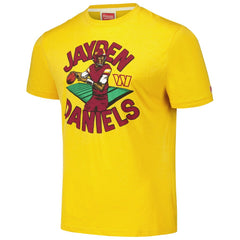 Jayden Daniels Washington Commanders Homage Unisex Caricature Player Tri-Blend T-Shirt - Gold sale