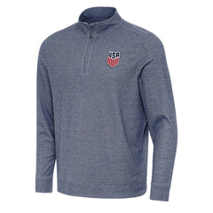 USMNT Antigua Subtle Quarter-Zip Top - Heather Navy cheap