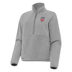 USMNT Antigua Women's Figure Quarter-Zip Jacket - Gray outlet