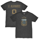Julián Álvarez Argentina National Team 1863FC Player Retro Tri-Blend T-Shirt - Heather Black on sale