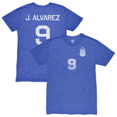 Julián Álvarez Argentina National Team 1863FC Retro Name & Number Tri-Blend T-Shirt - Blue cheap