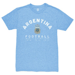 Argentina National Team 1863FC Three-Time World Champions Tri-Blend T-Shirt - Light Blue cheap