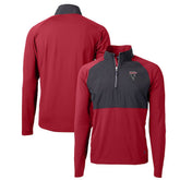 Atlanta Falcons Cutter & Buck Adapt Eco Knit Hybrid Recycled Raglan DryTec Quarter-Zip Top - Red on sale