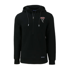 Atlanta Falcons Cutter & Buck Roam Eco Recycled Half-Zip Hoodie - Black sale