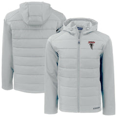 Atlanta Falcons Cutter & Buck Evoke Hybrid Eco Softshell Recycled Full-Zip Hoodie Jacket - Light Gray sale