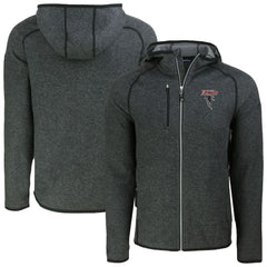 Atlanta Falcons Cutter & Buck Mainsail Hoodie Raglan Full-Zip Jacket - Heather Charcoal discount