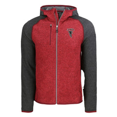 Atlanta Falcons Cutter & Buck Mainsail Hoodie Raglan Full-Zip Jacket - Heather Red outlet