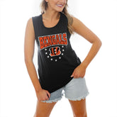 Cincinnati Bengals Gameday Couture Women's Baby You're A Star Racerback Scoop Neck Tapered Tank Top - Black online