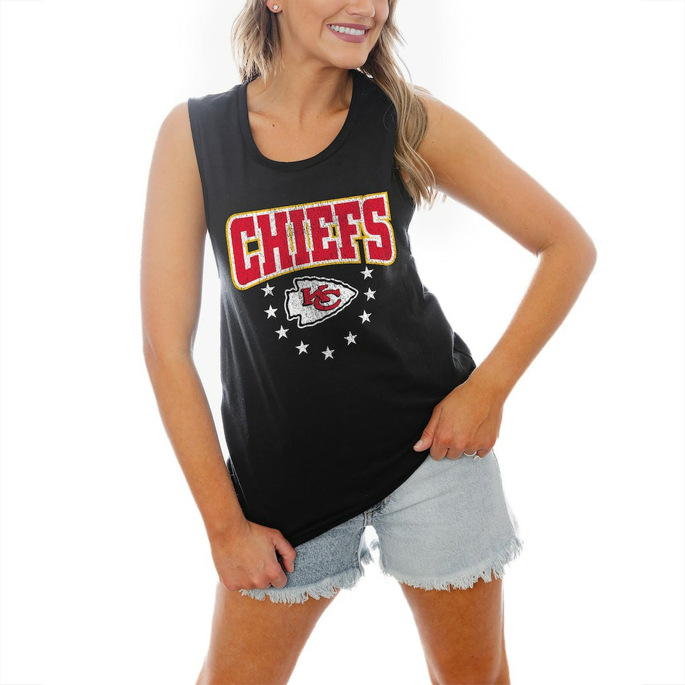 Kansas City Chiefs Gameday Couture Women's Baby You're A Star Racerback Scoop Neck Tapered Tank Top - Black online