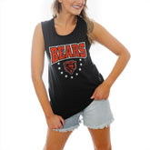 Chicago Bears Gameday Couture Women's Baby You're A Star Racerback Scoop Neck Tapered Tank Top - Black cheap