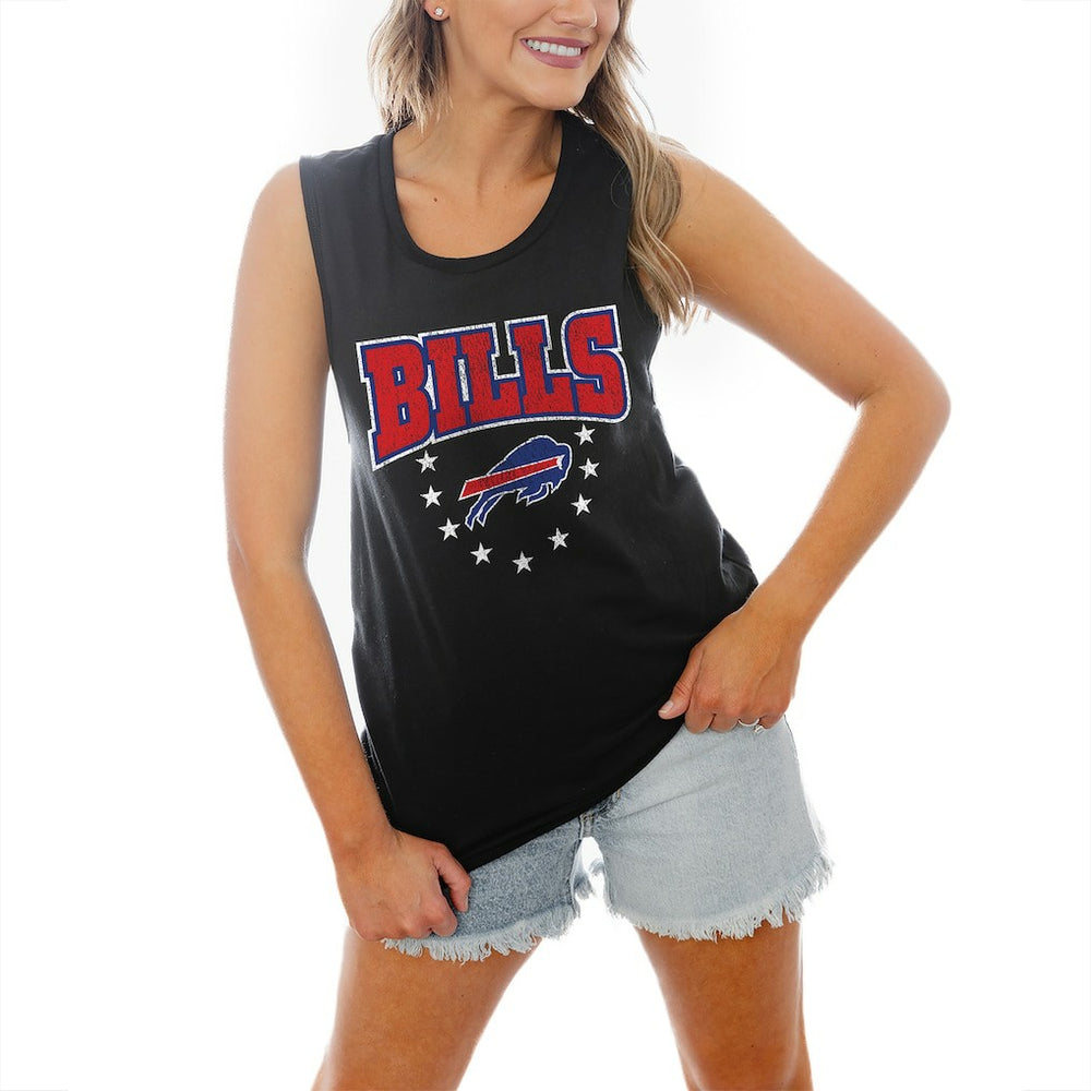 Buffalo Bills Gameday Couture Women's Baby You're A Star Racerback Scoop Neck Tapered Tank Top - Black sale