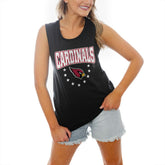 Arizona Cardinals Gameday Couture Women's Baby You're A Star Racerback Scoop Neck Tapered Tank Top - Black outlet