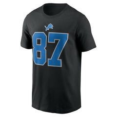 Sam LaPorta Detroit Lions Name & Number T-Shirt - Black on sale