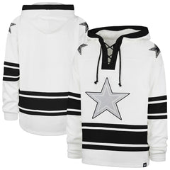 Dallas Cowboys '47 After Image Superior Lacer Pullover Hoodie - White outlet