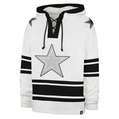 Dallas Cowboys '47 After Image Superior Lacer Pullover Hoodie - White outlet