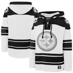 Pittsburgh Steelers '47 After Image Superior Lacer Pullover Hoodie - White on sale