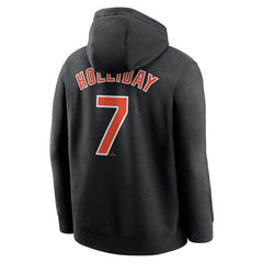 Jackson Holliday Baltimore Orioles Player Name & Number Club Fleece Pullover Hoodie Black