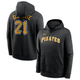 Roberto Clemente Pittsburgh Pirates Player Name & Number Club Pullover Hoodie Black