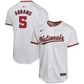 CJ Abrams Washington Nationals Youth Home Game Player Jersey White