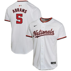 CJ Abrams Washington Nationals Youth Home Game Player Jersey White