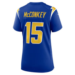 Ladd McConkey Los Angeles Chargers Women's Alternate Game Jersey - Royal discount