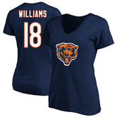 Caleb Williams Chicago Bears Women's Plus Size Fair Catch Name & Number Scoop Neck T-Shirt - Navy for sale
