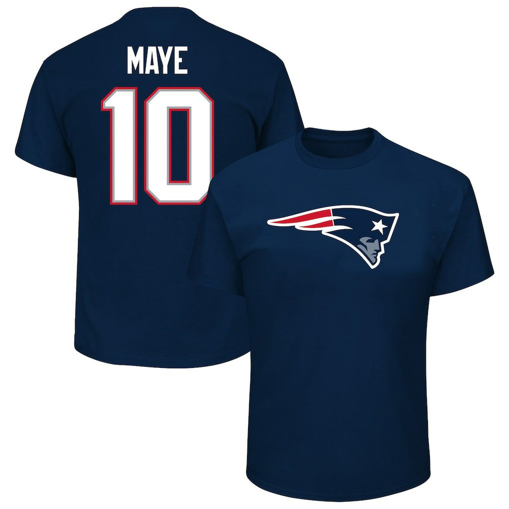 Drake Maye New England Patriots Big & Tall Player Name & Number T-Shirt - Navy for sale