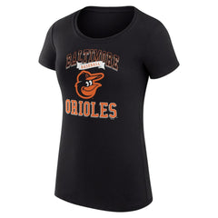 Baltimore Orioles G-III 4Her by Carl Banks Women's Super-Slim Fit Lightweight Team Logo Graphic T-Shirt Black