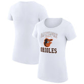 Baltimore Orioles G-III 4Her by Carl Banks Women's Super-Slim Fit Lightweight Team Logo Graphic T-Shirt White