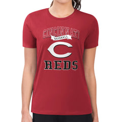 Cincinnati Reds G-III 4Her by Carl Banks Women's Super-Slim Fit Lightweight Team Logo Graphic T-Shirt Red