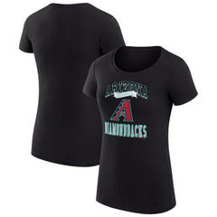 Arizona Diamondbacks G-III 4Her by Carl Banks Women's Super-Slim Fit Lightweight Team Logo Graphic T-Shirt Black