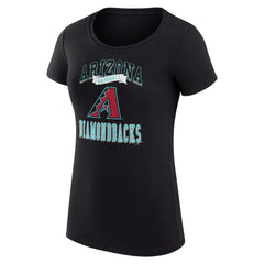 Arizona Diamondbacks G-III 4Her by Carl Banks Women's Super-Slim Fit Lightweight Team Logo Graphic T-Shirt Black
