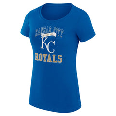 Kansas City Royals G-III 4Her by Carl Banks Women's Super-Slim Fit Lightweight Team Logo Graphic T-Shirt Royal