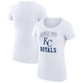 Kansas City Royals G-III 4Her by Carl Banks Women's Super-Slim Fit Lightweight Team Logo Graphic T-Shirt White