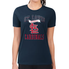 St. Louis Cardinals G-III 4Her by Carl Banks Women's Super-Slim Fit Lightweight Team Logo Graphic T-Shirt Navy