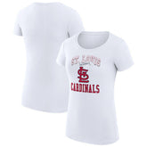 St. Louis Cardinals G-III 4Her by Carl Banks Women's Super-Slim Fit Lightweight Team Logo Graphic T-Shirt White