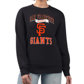 San Francisco Giants G-III 4Her by Carl Banks Women's Team Logo Graphic Tri-Blend Fleece Pullover Sweatshirt Black