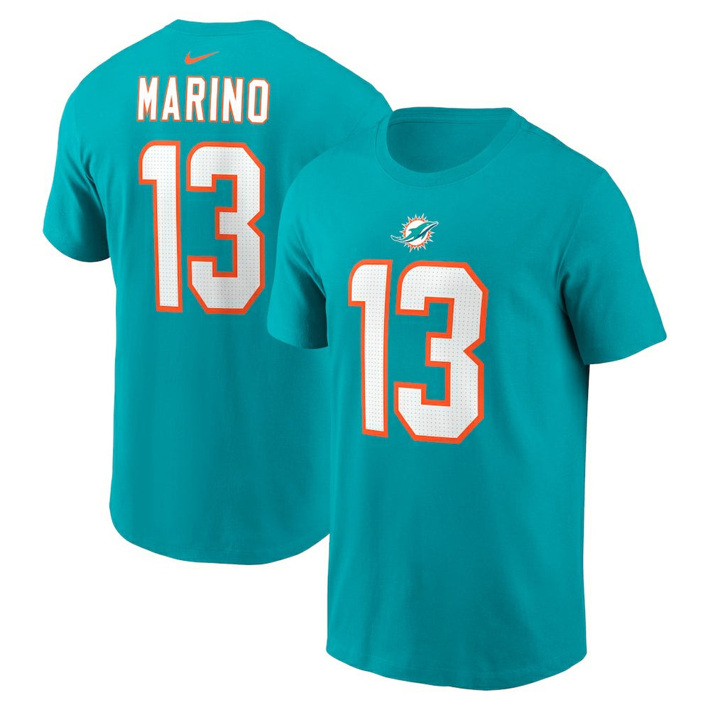 Dan Marino Miami Dolphins Retired Player Name & Number T-Shirt - Aqua discount