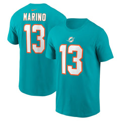 Dan Marino Miami Dolphins Retired Player Name & Number T-Shirt - Aqua discount