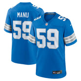Giovanni Manu Detroit Lions Team Game Jersey - Blue online