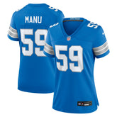 Giovanni Manu Detroit Lions Women's Team Game Jersey - Blue sale