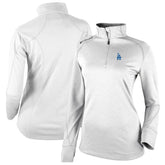 Los Angeles Dodgers Women's Cooperstown Collection Shotgun 2.0 Omni-Wick Quarter-Zip Top - White
