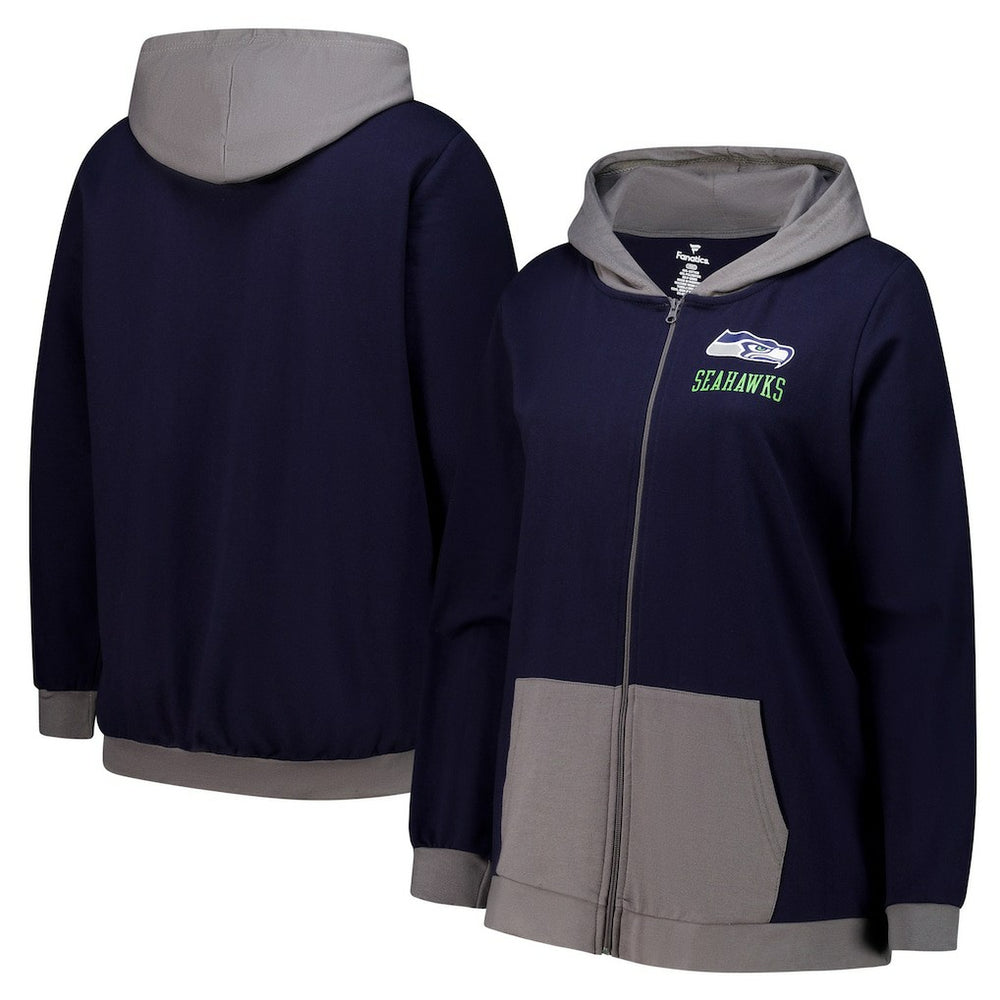 Seattle Seahawks Women's Hit It Full-Zip Hoodie - College Navy sale