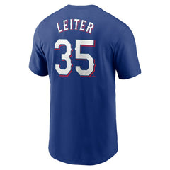 Jack Leiter Texas Rangers Fuse Name & Number T-Shirt Royal