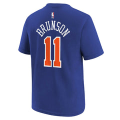 Jalen Brunson New York Knicks Youth Icon Name & Number T-Shirt - Blue sale