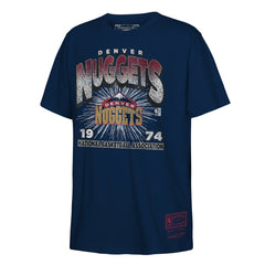 Denver Nuggets Hardwood Classics Vintage Hoopster T-Shirt sale - Navy outlet