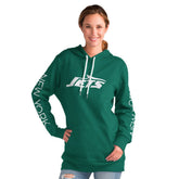 New York Jets G-III 4Her by Carl Banks Women's Extra Inning Pullover Hoodie - Green sale