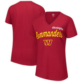 Washington Commanders G-III 4Her by Carl Banks Women's Post Season V-Neck T-Shirt - Burgundy for sale