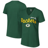 Green Bay Packers G-III 4Her by Carl Banks Women's Post Season V-Neck T-Shirt - Green for sale