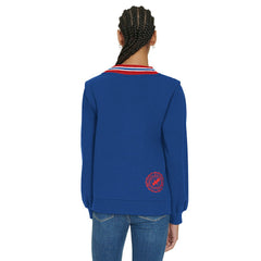 Buffalo Bills Tommy Hilfiger Women's Alice V-Neck Pullover Sweatshirt - Royal sale